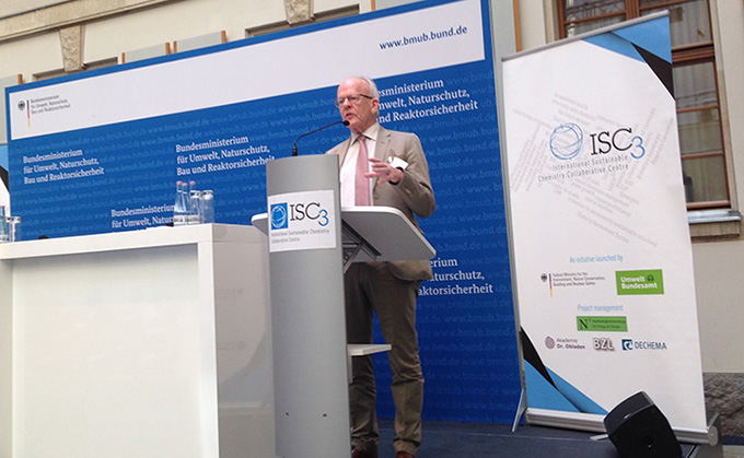 Prof James Clark at the ISC3 launch in Berlin.